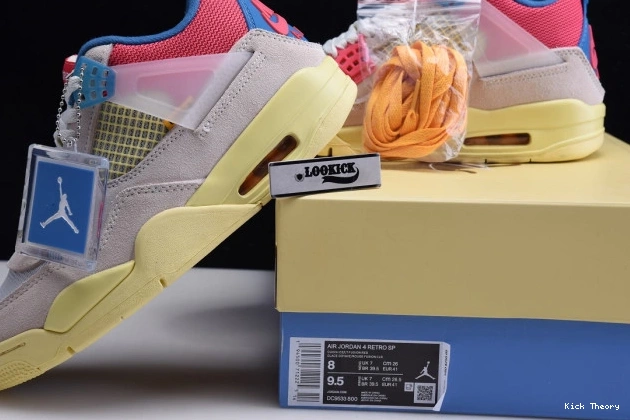 Kicktheory Air Retro 4 Jordan Ice Union Guava DC9533-800 0703